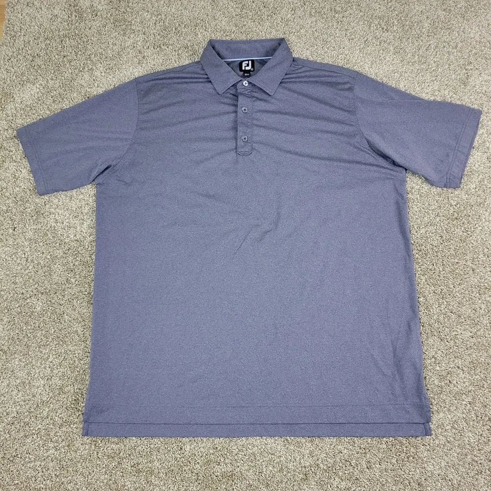 FootJoy Mens 2XL Solid Gray‎ Performance Stretch Golf Polo Short Sleeve